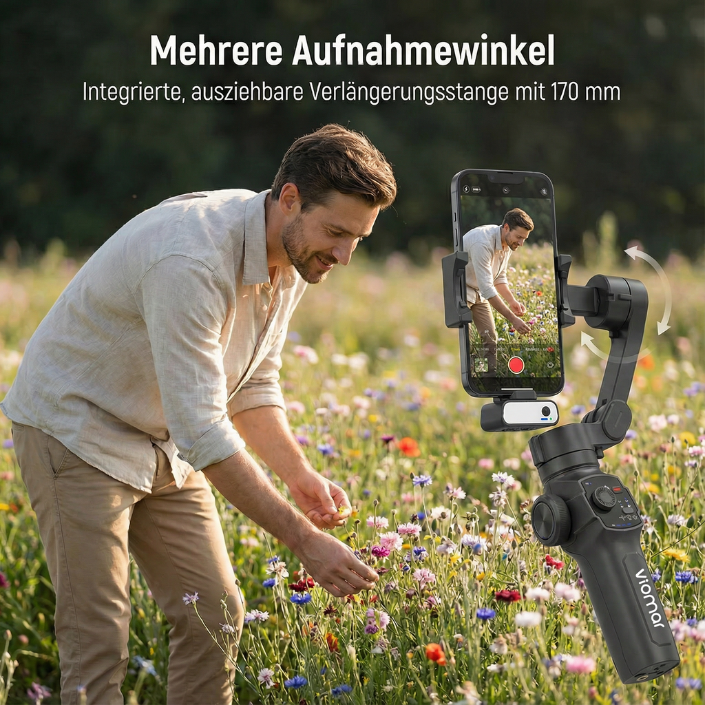 Viomar™ – Der automatische Smartphone-Stabilisator für Content Creator